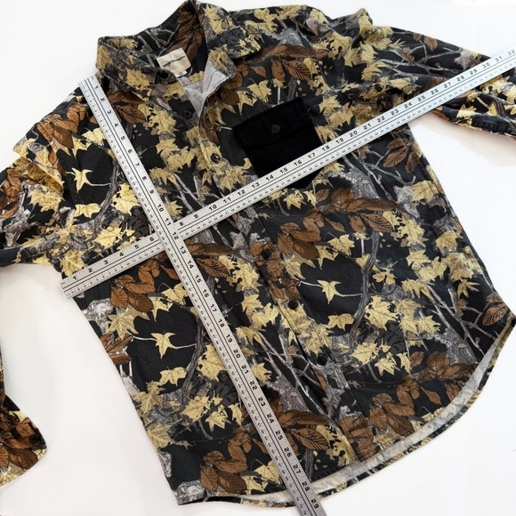 American Eagle Shacket Shirt Jacket Men’s Large Camo Button Down Brown Black - Picture 4 of 7